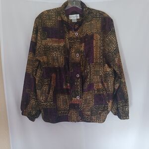 Petite Sophisticate 100%Silk Multicolor Blouse